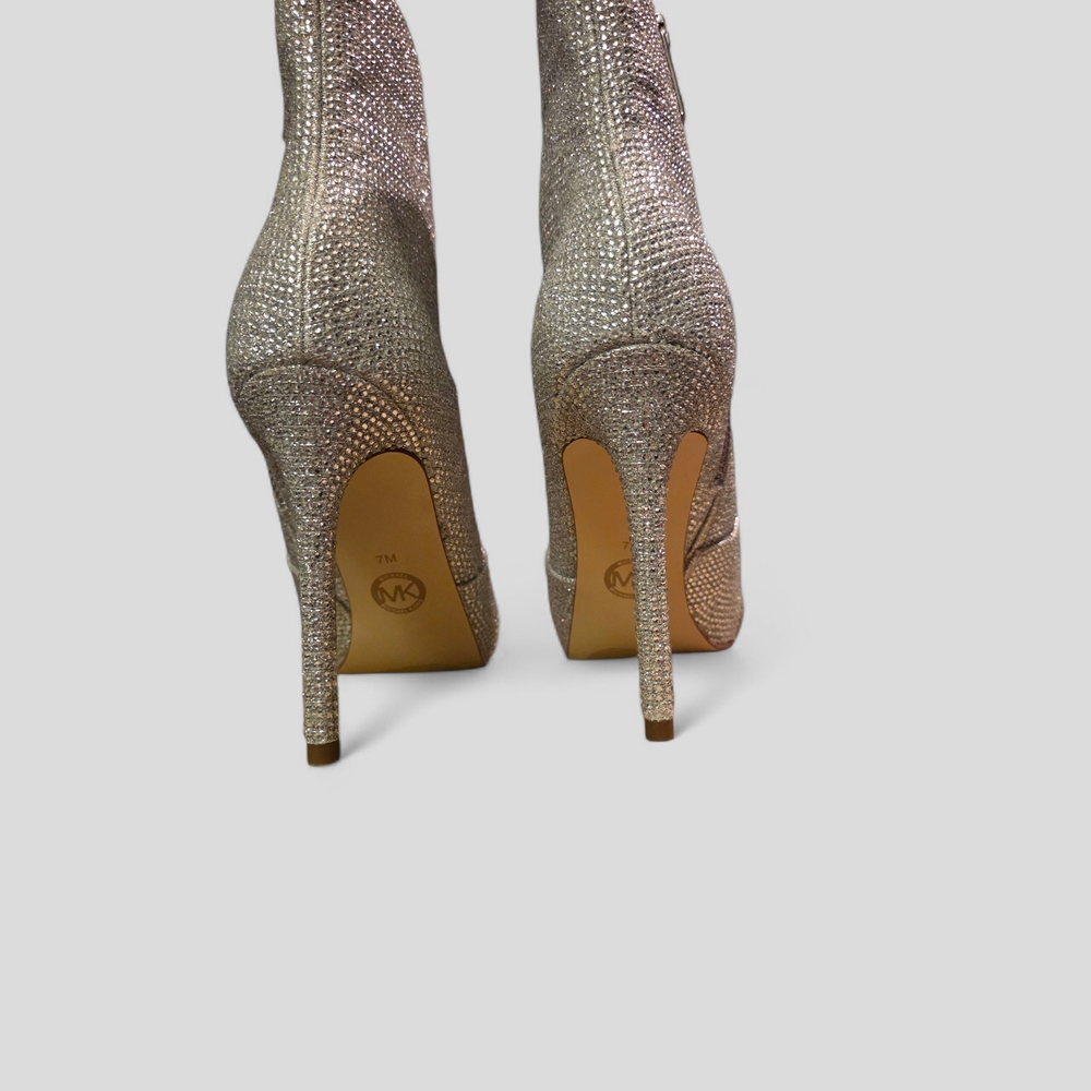 Michael Kors Sparkling Silver Heeled Boots - Picture 5 of 5